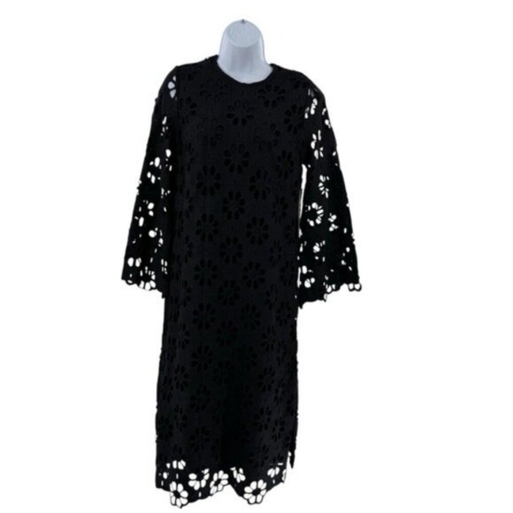 Tuckernuck Black Floral Eyelet Midi Dress - Picture 4 of 11